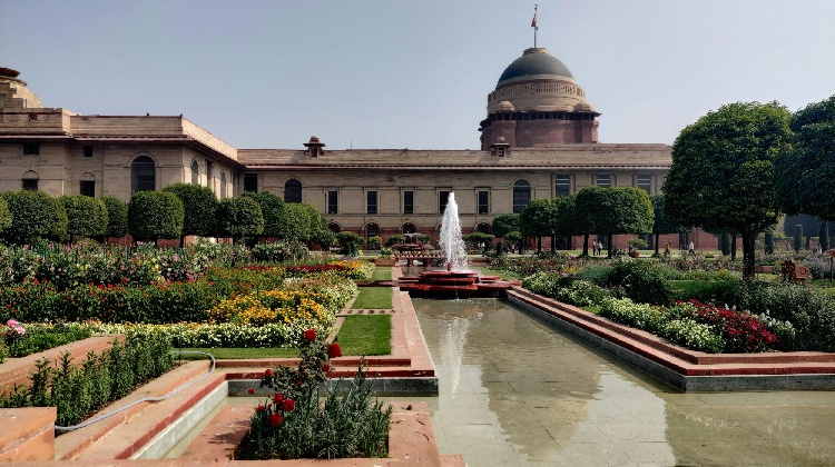 "Imagen de hermosos jardines y parques en Delhi, destacando la belleza natural de la ciudad."