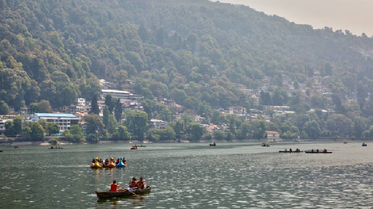 Collage showcasing Nainital tours, best time to visit, travel options, historical sites, and popular sightseeing spots.