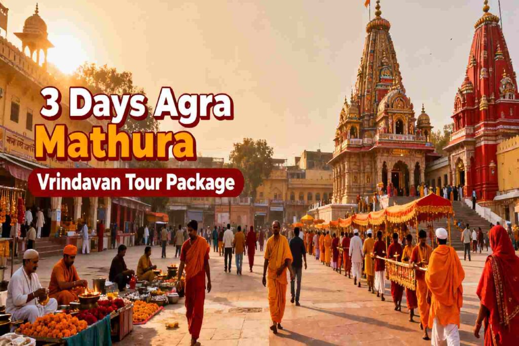 Paquete de tour de 3 días en Agra Mathura Vrindavan
